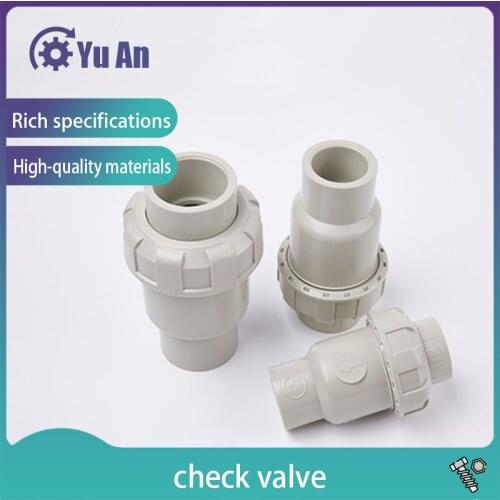 UPVC Check Valve, Ball-Type Control Devices, Single Union Ball Check Valve, Socket Plastic Check Valve 1 Pcs