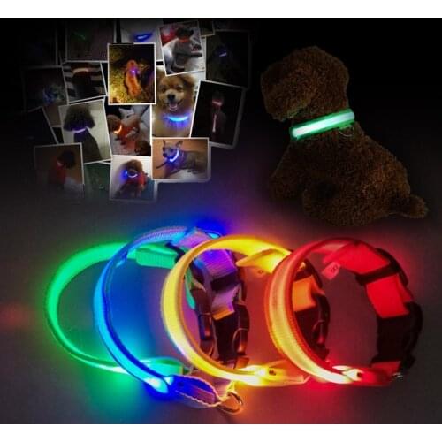 USB Charging LED Dog Collar Anti-Lost/Avoid Car Accident Collar For Dogs Puppies Cat Collars Leads LED Luminous Pet Products