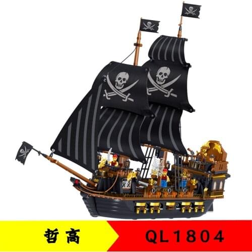 1352pcs QL1804 Building Blocks Pirate Series Pirate Ship Black Hawk Childrens Educational Assembling Toy Gifts