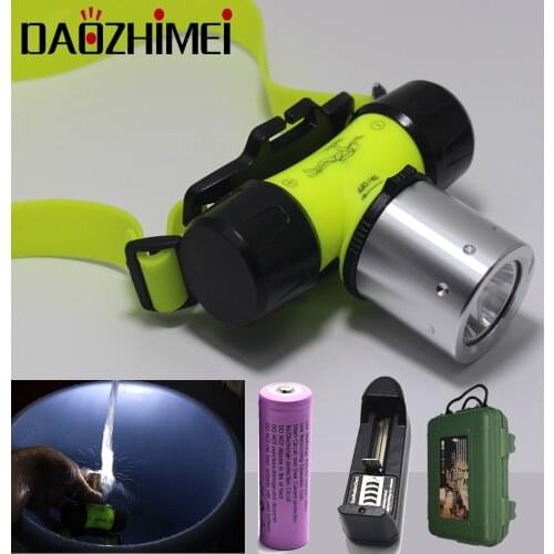 18650 Waterproof LED Diving Head Light XML T6 Head Lamp Diving Headlight Lantern For Swimming Head Camping Outdoor headlights