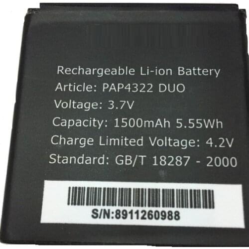 3.7V 1500mAh Mobile phone Battery for Prestigio MultiPhone PAP4322 DUO 4322 Batterie Bateria Accumulator AKKU