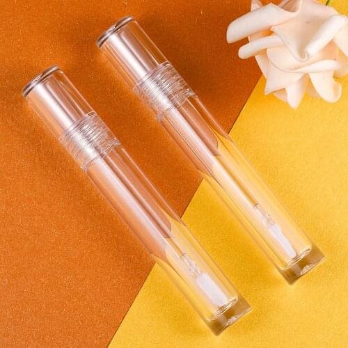 4.5ml Lip Glaze Container Full Clear Round Lip gloss tube Liquid Lipstick tube Refillable Empty Cosmetic Packaging Container