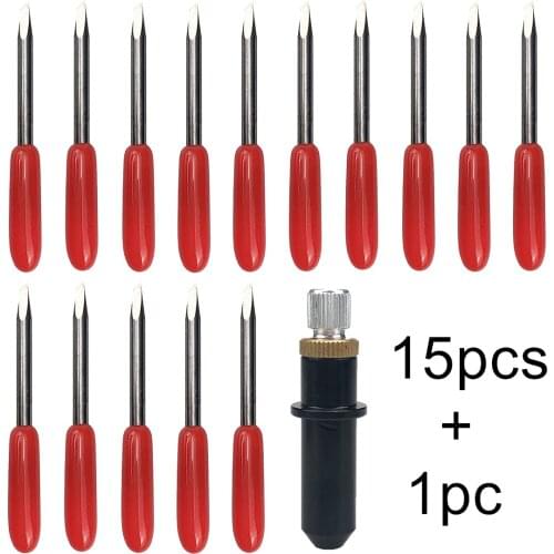 45 Degree 15pcs Mimaki Plotter Vinyl Cutter Knife Blades for Mimaki Cutting Milling Carving Tool Holder Blade Holder