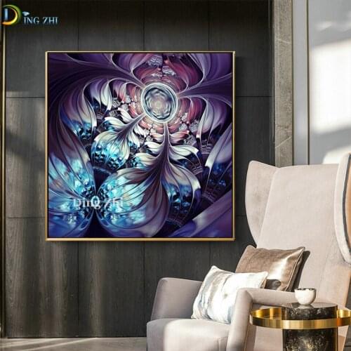 Abstract Flowers Wall Art 5D Diy Diamond Mosaic Modern Home Decor Diamond Painting Full Drill Cross Stitch Diamond Embroidery