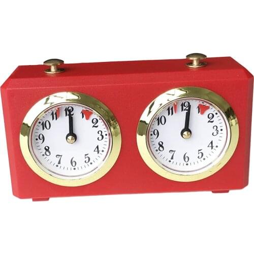 Competition Tournament Analog Chess Clock Timer Kids Gifts Pro Mechanical Multi Board Games Accs, Red