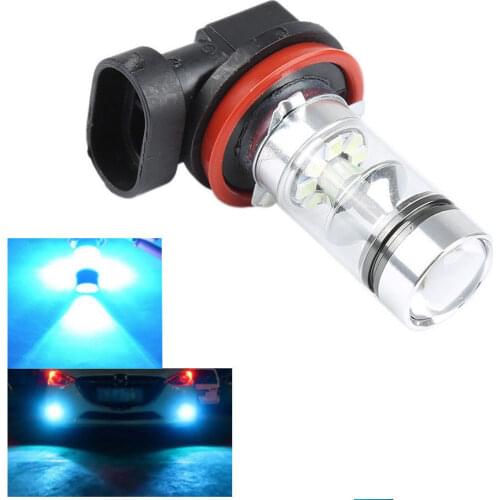 2 Bombillas H11 H8 H16LL H16JP 100W 6000K 10000K White Auto Fog LED Driving Bulb DRL Daytime Running Car Fog Driving Light Bulbs