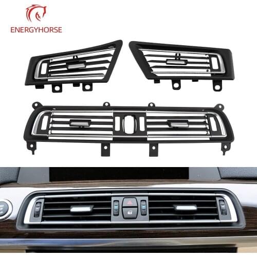 Car Central Front Rear AC Wind Air Conditioning Vent Grille Outlet Cover Panel Chrome Plate Low-end Replace For F01 F02 7Series