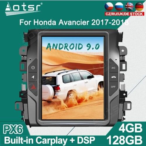 Tesla Android Car Radio Player GPS Navigation Auto Stereo Multimedia Video For Honda Avancier 2017+ Headunit DSP carplay Tesla