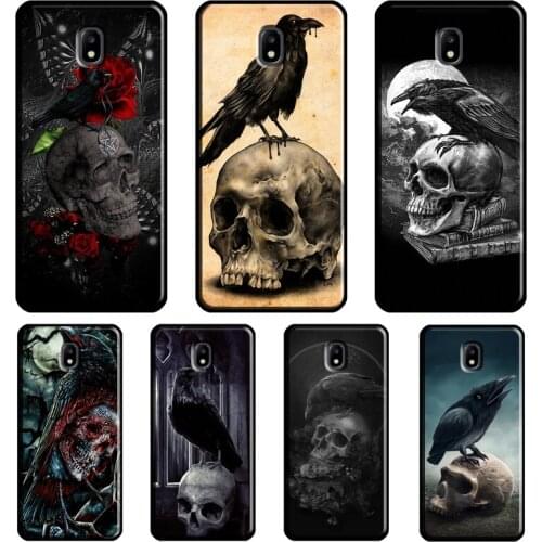 Crow Skull Raven Moonlight Cover For Samsung Galaxy A8 A6 A7 A9 2018 J8 J4 J6 Plus J1 A3 A5 2016 J3 J7 J5 2017 Case