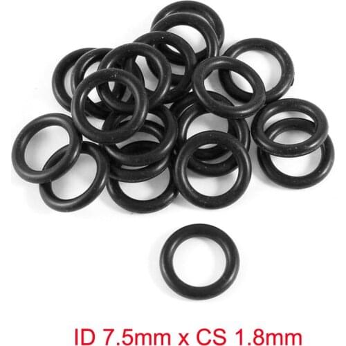 ID 7.5mm x CS 1.8mm black NBR nitrile rubber o ring oring o-ring sealing