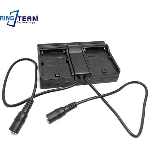 Dual NP-F970 Input Dual DC 5525 Output Battery Holder Adapter for Nikon Canon Panasonic Sony Camera Camcorder Monitor Lighting