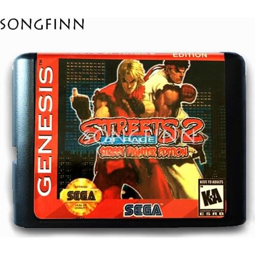 New Arrival 16 bit MD Memory Card for Sega Mega Drive for SEGA Genesis Megadrive Street of Rage 2 streeter edition