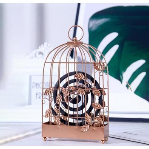 Creative Rattan Bird Mosquito Coil Holder Incense Holder Retro Metal Mosquito Repellent Bracket for Home Patio Home Decoration