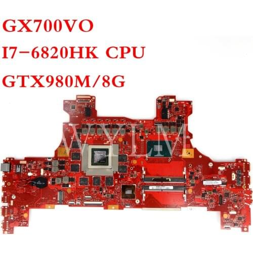 GX700VO motherboard With I7-6820HK CPU GTX980M 8GB mainboard REV2.0 For ASUS GX700V GX700VO laptop motherboard Tested Working