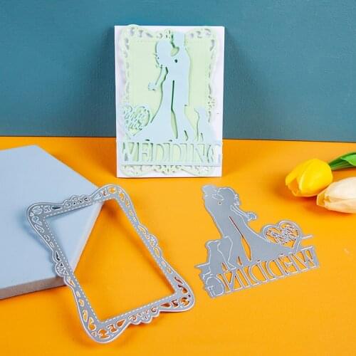 Metal cutting dies men hug women frame cut die mold decoration Scrapbook paper craft knife mould blade punch stencils dies
