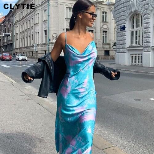 Clytie Sexy Beach style Print Dress Women 2021 New Fashion Ladies Streetwear Bodycon Designer Dresses