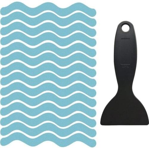 Non-Slip Adhesive Strip Bathtub Stickers For Slippery Bathroom Tubs Shower Room Floor Stairs (Blue)