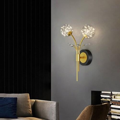 New 12W LED Wall Lamp Lustre Gold bedside light creative wall light modern aisle Glass lamp alluminum+Acrylic