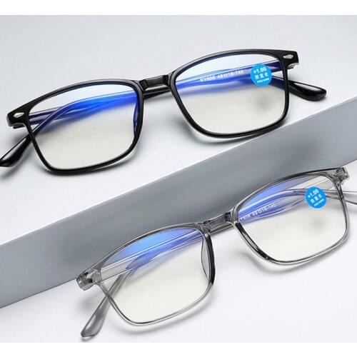 Classic Anti Blue Light Blocking Reading Glasses Men Women Transparent Ultralight Reader Hyperopia Glasses Tr90 Full Frame Ten