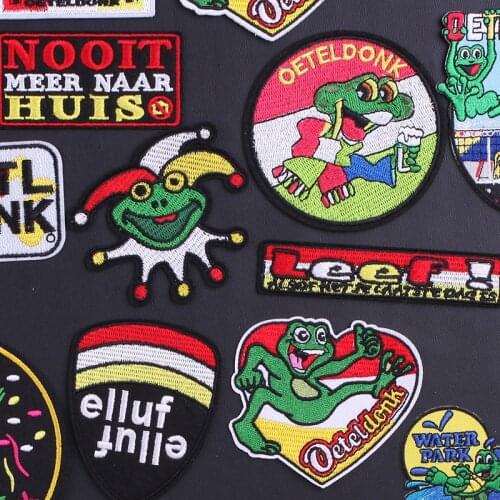 Iron on Patches for Clothes Embroidery Patch Sew on Patches Badges Clothing Stickers Sewing Diy Oeteldonk Appliques Stripes A