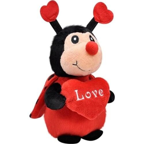 Plush Ladybug 28 cm Sleeping Companion Heart Toy