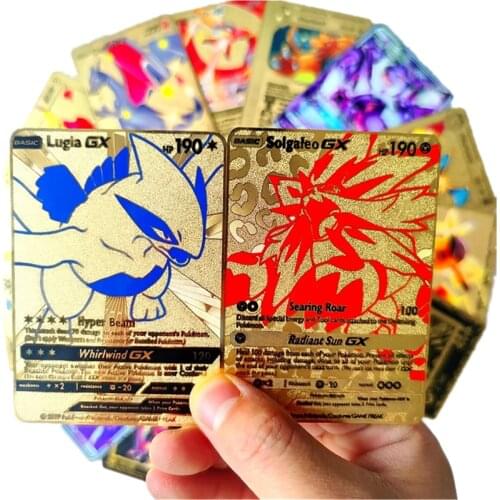 Pokemon 27 Styles New Metal Card V Vmax Card Pikachu Charizard Mewtwo Golden Card Super Game Collection Anime Cards Toys Gift