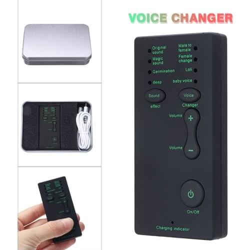 For Computer/Laptop/Tablets 1pc Portable Earphone Microphone With SoundCard Voice Changer 7 Different Sound Changes Pohiks