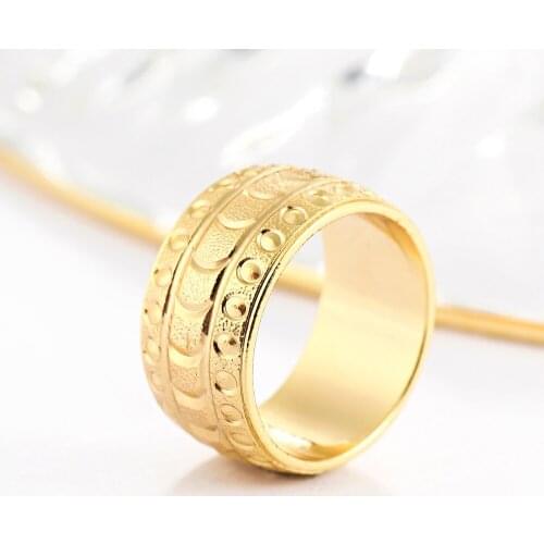 Specially Designed for Women Wedding Ring Women Rings Fashion Simple Gold Plated Pattern Couple Ring Send Girlfriend Jewelry