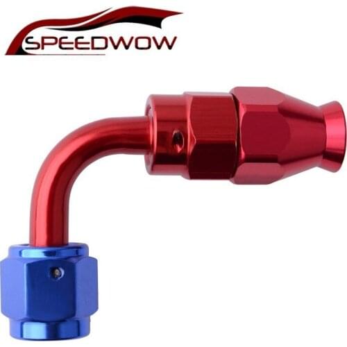 SPEEDWOW AN4 90degree Swivel Seal Hose End Swivel PTFE Hose End Fuel Fittings Adaptor Reusable Car Accessories