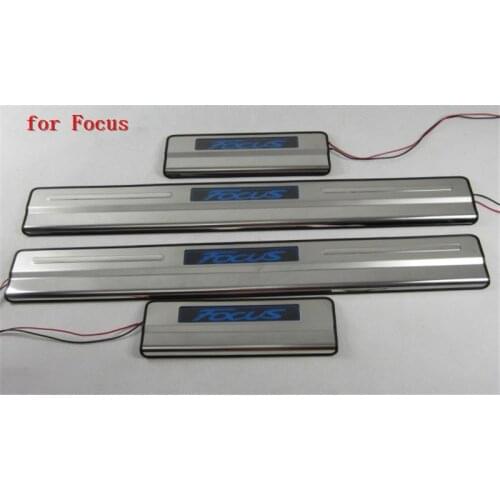 High quality Stainless Steel car LED Scuff Plate/Door Sill Door Sill For Ford Focus 2012-2017 Car styling