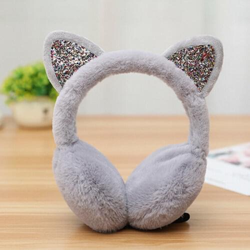 Girl Winter Cat Earmuffs Fur Warm Women Ear Protect Cute Faux Soft Fluffy Earcap