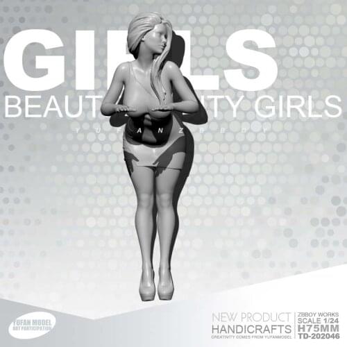 1/24 Reisn Figure Kits GIRLS modern girl resin Soldier self-assembled TD-202046