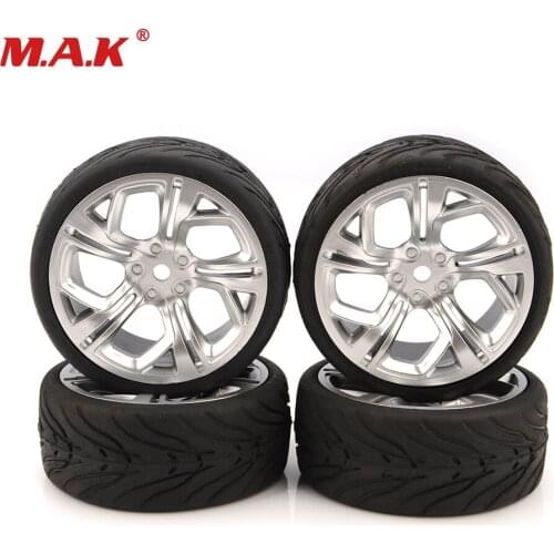 12mm Hex 6mm Offset RC Car Tires And Wheel Model Toys Accessory For 1/10 RC On-road Racing Car Parts P8S+ Rubber Tire (Devil)