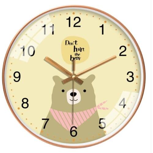 Bear 3D Wall Clock Silent Movement Professional Bear Wall Clock Large Size For Home Decoration Duvar Saati For Living Room