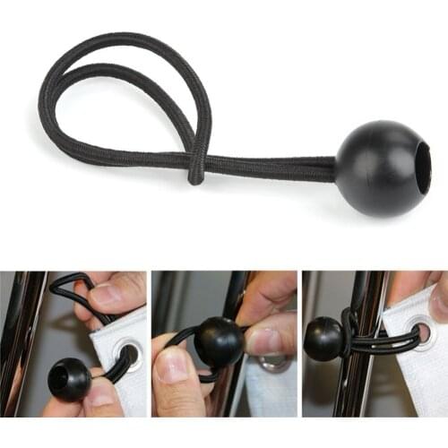 5pcs* Black Ball Bungee elasticated shock cord bungees tarpaulins tent strap Elastic Rope Ball