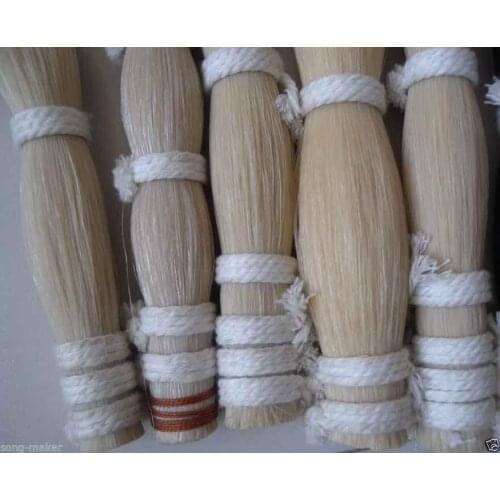 Free shipping 1kg horse hair 80-85cm Mongolian White Bow parts high quality