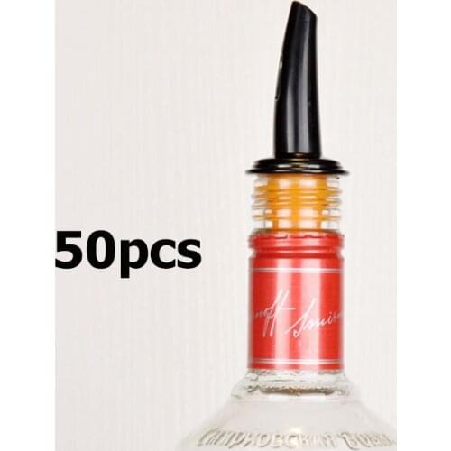 Free Shipping 50PCS Plastic Liquor Bottle Pourers, Spout Stopper, Speed Pourers , Cocktail Vinegar Bottle Drink Spirits