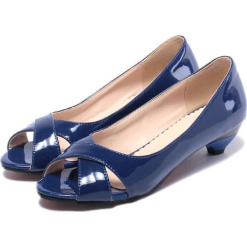 Big Size Sale 34-43 Small Wedge Peep Toe Multi Color Summer Women Sandals Flower Patent Leather Cone Heels Casual 9-3