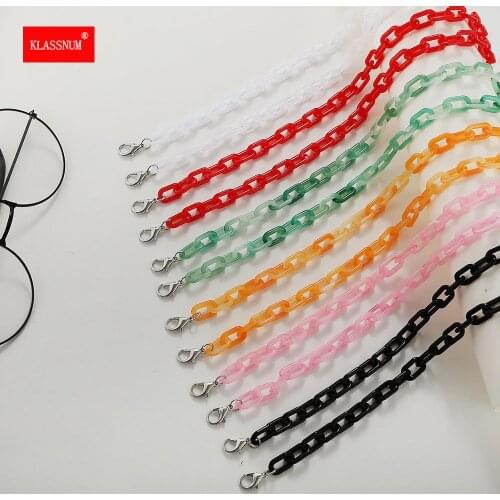 Trend Colored Mask Strap Acrylic Glasses Chains Women Face Mask Lanyard Anti Slip Womens Neck Chain For Eyeglass Sunglasses New