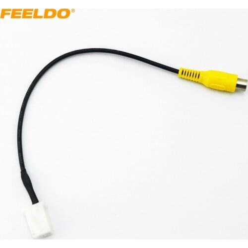 FEELDO 10Pcs Car Reverse Camera RCA Video Wire Cable Plug Adapter For Toyota Camry Panasonic DVD w/Navigation #FD1327
