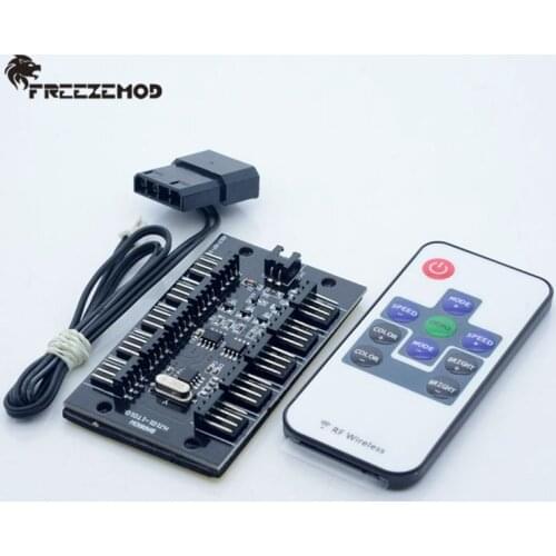 FREEZEMOD High Quality 12V RGB Light Controller RGB-K10 Remote Control Type 10-Way Synchronous Control. RGB-K10