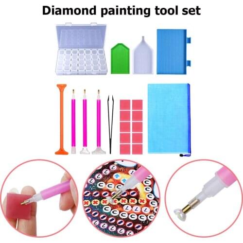 Revise Paste Drill Tools Diamond Embroidery Cross Stitch Corrector Round/Square Drill Diamond Painting Tools Set Drill Pen Glue