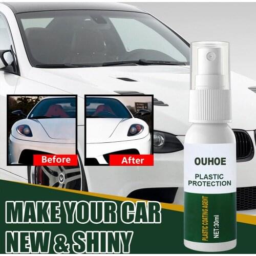 30/120ml Plastic Parts Retreading Agent Wax Instrument Panel Auto Interior Leather Renovated Coating Car Maintenance Clean Tool