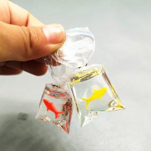 Artificial Water Bag Fish Miniature Dollhouse Ornament Toy Home Craft Decor Funny phone case Decoration DIY Earring Accessories