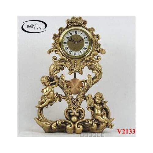 Creative antique locomotive alarm clock wholesale European stdecoration gift student desk clock home setting pieces sculptures