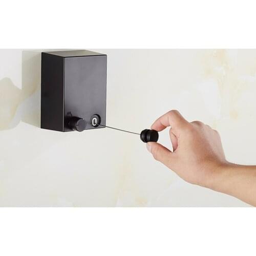 Hot Retractable Indoor Clothes Wall Hanger Magic Drying Rack Balcony Bathroom Invisible Clothesline XH8Z ST25