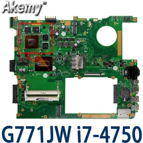 G771JW HM86 With i7-4750 CPU GTX960M/GTX860M-V4G Mainboard REV2.0 For ASUS G771 G771JW G771JM Laptop motherboard