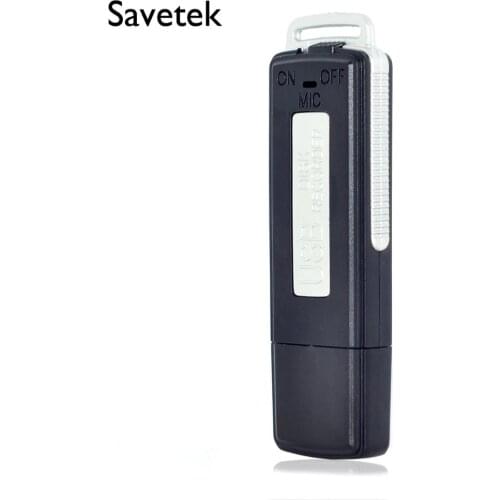 Savetek 2 in 1 Mini USB Pen 8GB 16GB Digital Audio Voice Recorder With USB Device One Touch Recording 384kbps