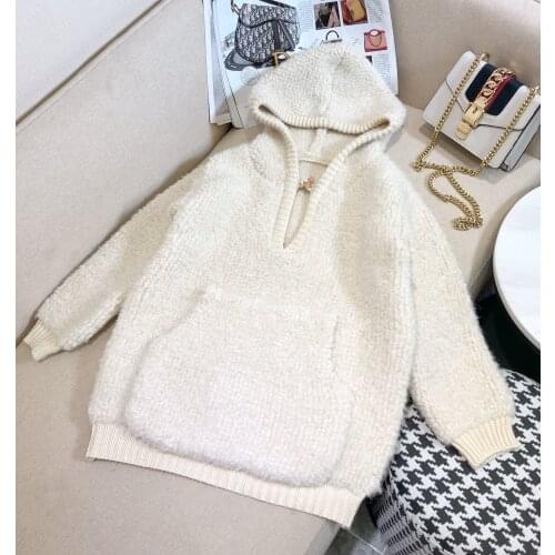 Fashion 2021 new ladies long sleeve sexy casual solid color hooded sweater 1110