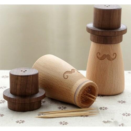 New wood Toothpick Box With Lid Square Tank Toothpick Holders Bamboo Wood Home Kitchen Tools Toothpick Holder